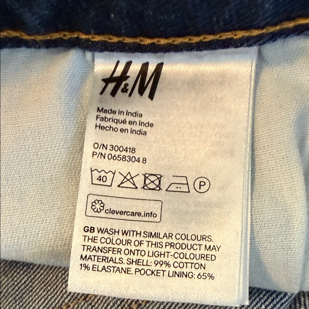 H&M Denim Button-Front Skirt Size 10 - Picture 6 of 7